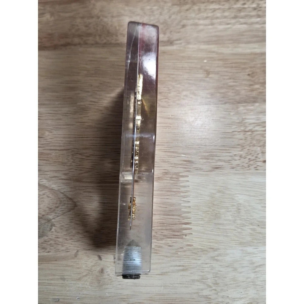 Vintage Budweiser Texas State Lucite Acrylic Beer Tap Handle Gold Western
